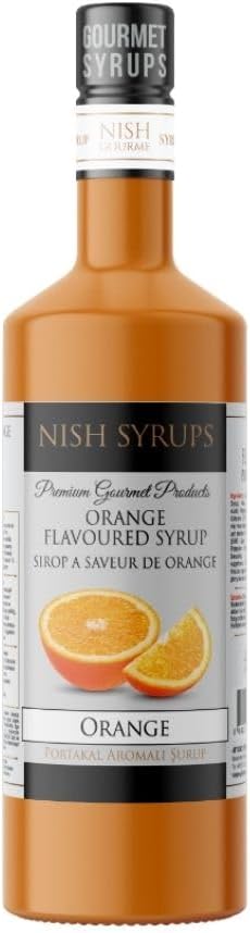 Nish Orange Flavored Syrup 700 ML - Glass Bottle