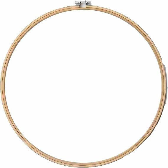 Bamboo Embroidery Hoop, 20 cm/7.87 in, Bamboo Cross Stitch Ring Frame for DIY Art Craft Handy Sewing