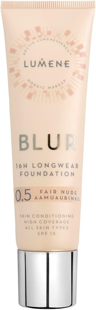 LUMENE Blur 16H Longwear Foundation Spf15 16 Saat Kalıcı Fondöten Spf15 Fair Nude