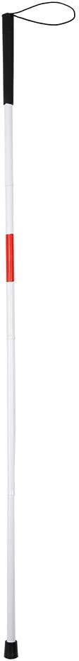 Foldable Walking Stick, Aluminium Alloy Portable Anti-Shock Guide Stick White Folding Reflective Cane Crutch for The Blind