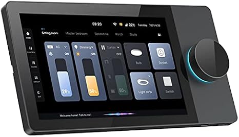 Touch Screen Control Panel, Modern Wall Touch Switch, Smart Home System Controller with 8 Inch Knob, Compatible with Tuya Smart Home