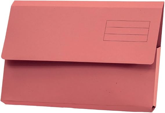 Exacompta - Ref DW250-PNKZ - Guildhall - Plain Document Wallet, 345x245mm, Holds 200 Sheets, 250gsm Medium Weight Premium Quality Manilla, Holds A4 & Foolscap Documents - Pink, Pack of 50