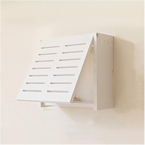 WiFi Router Storage Boxes,Wall Hanging Plug Board Storage Shelf, Wooden Box Cable Power Wire Bracket Wall-mounted WiFi Storage Box for home/bedroom A