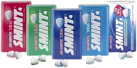 Sugar Free Mints XXL - Mix Flavor Strawberry, Spearmint, Clean Breath, Sweet Mint, Peppermint - 36 Mints Xmas Assorted Hamper - Randomly Supplied (3)