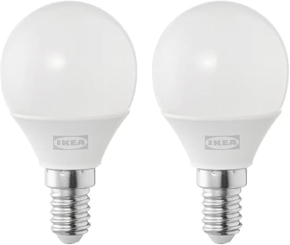 IKEA SOLHETTA LED Bulb E14 250 Lumen, Globe Opal White