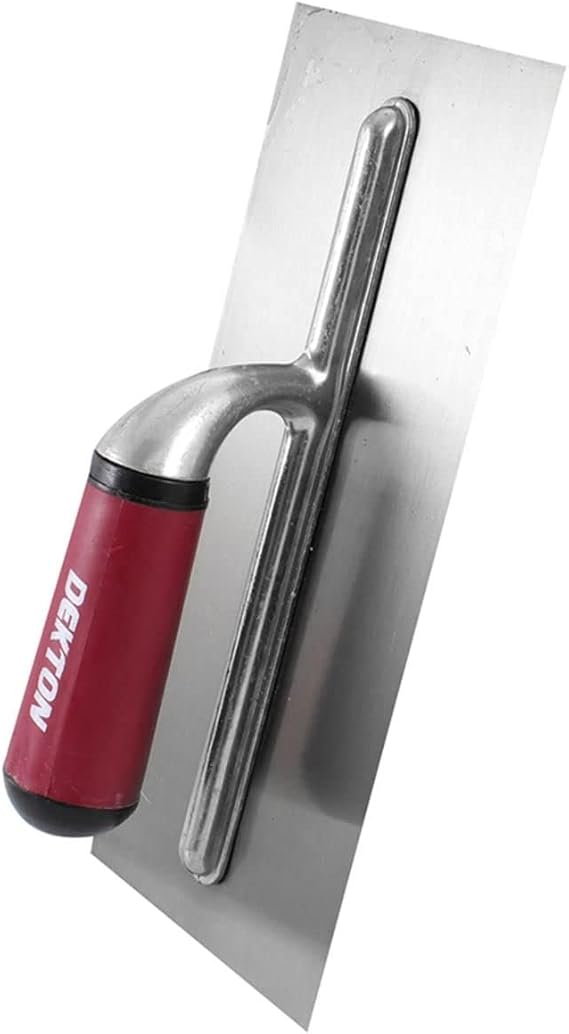 Dekton Plastering Float 11"- Hardened And Tempered Carbon Steel| Soft Grip Handle For Comfort| Ideal For Brick Laying, Plastering, Diy Jobs| Professional Grade Tool For Plastering, Rendering, Tiling