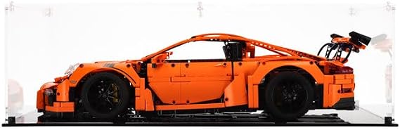 Display Case compatible with LEGO 42056 Porsche 911 GT3 RS, (Clear Back Panel)