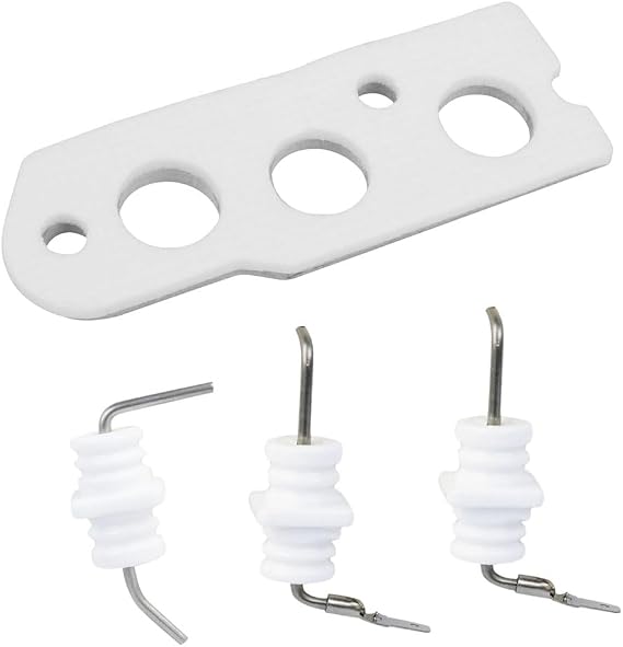 Flame Rod Electrode Kit, 104000192-K Hot Water Heater Accessory Tankless Water Heater Replacement Fit for Rinnai R75 R94 RC80 RC98