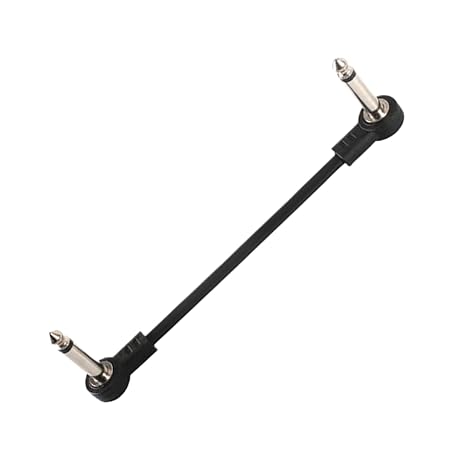 Pedal Patch Cables | 6 Inch Guitar Patch Auxiliary Cable,1/4 Inch Flat Right Angle Effects Cord for Musicians Stage Performance Home Adjustment Lesson Practice
