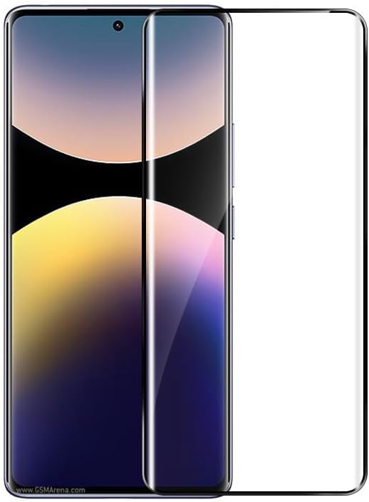 Elfia Xiaomi Redmi Note 14 Pro 5G ile Uyumlu Ekran Koruyucu Tam Kapatan Pet, Siyah