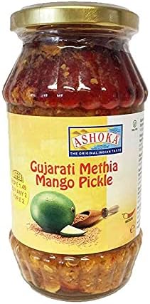 Ashoka - Mango Mixed with Cracked Fenugreek Pickle - (Gujarati methia Mango Pickle - Medium) - 500g