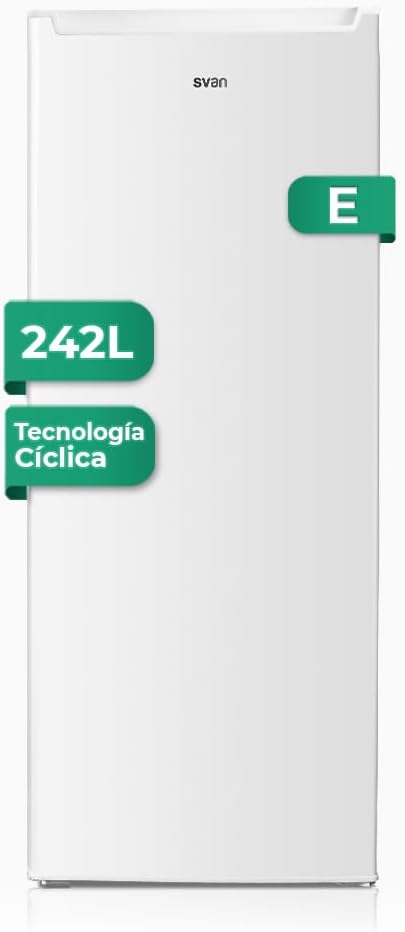 Svan Refrigerator Refrigerator White SR145501E. Capacity 242 L, Reversible Door, Low Sound, Energy Efficiency Class E [Energy Class E]