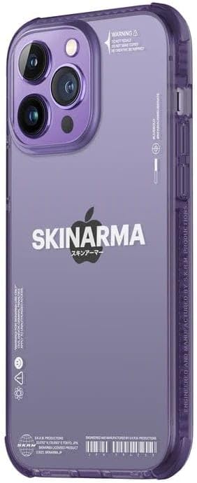 Skinarma iPhone 14 Pro Max İle Uyumlu Kılıf Şeffaf Airbag Tasarımlı Iro Kapak-mor
