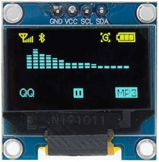 SANEC OLED 0.96 inç 128x64 Piksel Ekran Modülü - Mavi Sarı