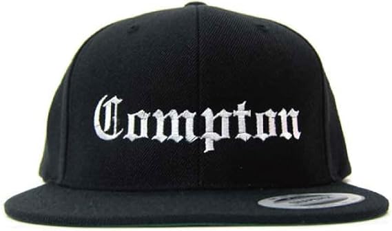 Hood Rack Compton Men's Snapback Cap JP, Alphabet, Free Size, Black