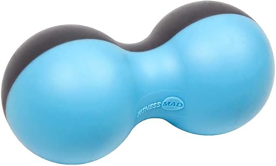 Fitness Mad Peanut Massage Ball, Double Lacrosse Ball for Myofascial Release, Trigger Point Therapy, Deep Tissue Massage & Relax Tight Muscles