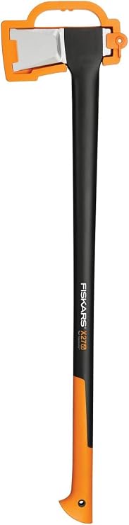 Fiskars Balta 2,57 kg, Saklama ve taşıma çantası ile, Uzunluk: 96 cm, Yapışmaz kaplama, Çelik bıçak/Fiberglas sap, Siyah/Turuncu, X27–XXL, 1015644