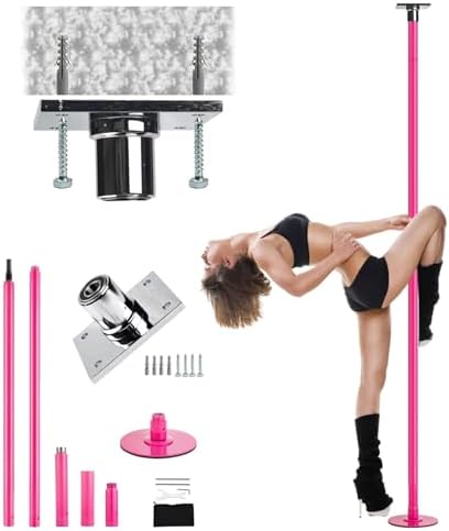 Generisch Silicone Permanent Dance Bar Freestanding Pole Dance Bar for High Ceiling Suitable for Full Body Workout and Fitness