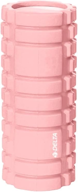 Delta Unisex Tırtıklı Foam Roller Fr 3304, Açık Pembe Yüksek Yoğunlukta Orta Sert Deluxe Masaj Köpüğü Pilates Masaj Rulosu