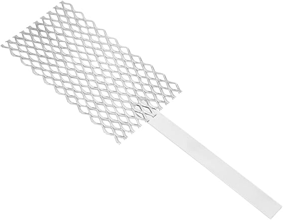Joyzan Platinized Titanium Anode Mesh, Rhodium Electroplating Jewelry Plating Plater Tool Coating Palladium Mesh Grid with Handle for Electrolysis Electrical Conductivity Gold Silver Ornaments 20x5cm