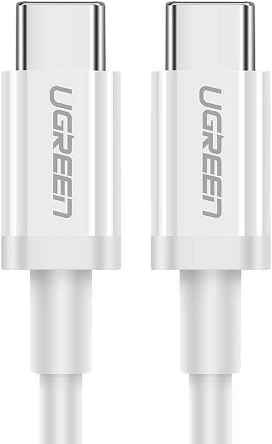 Ugreen Type-C to Type-C Hızlı Şarj ve Data Kablosu, 1.5 Metre, Beyaz
