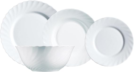 Luminarc Trianon Opal Dinnerware Set, 19 Piece