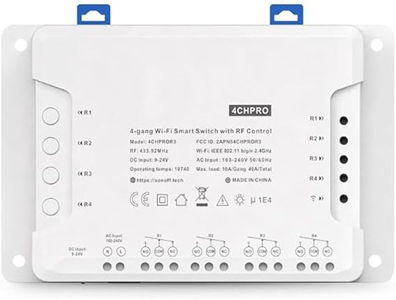WIFI Enabled Multi-Channel Controller Intelligent Light Switch Solution Designed for Your Home Needs (for 4CHProR3)