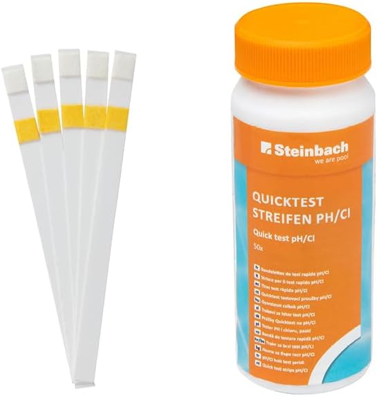 Quicktest 79020 Testing Strips for pH, Free Chlorine, Water Test Kits, Water Test