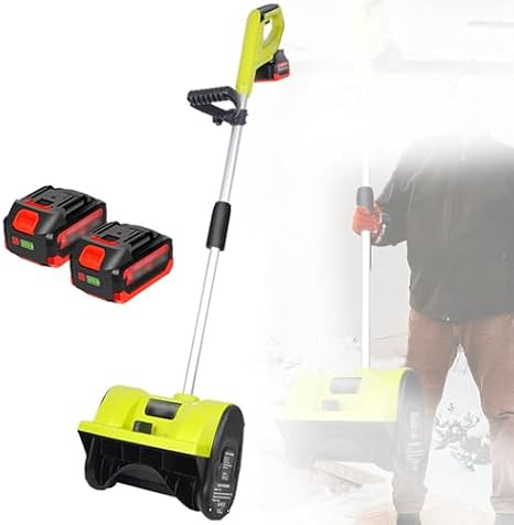 Electric Snow Thrower, Manual Road Sweeper, 1200w High-efficiency Snow Removal, Cleaning Width 32cm, Snow Inlet Height 16cm, With Adjustable Handle And Dual Switch Protection, Suitable For H