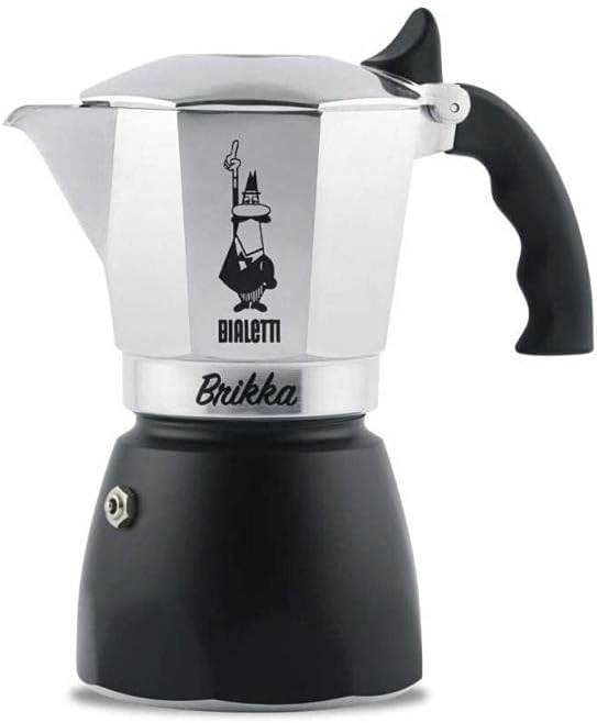 Bialetti Silver 2 Cup Stovetop Espresso Maker Brikka 6782