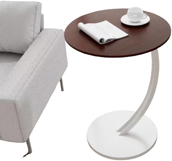 Side Table, Sofa Side Table, Movable Bedside Table, C-Shaped Table, Multi-functional, Bedside, Simple Table, Sofa Side, Wooden, Night Table, Sofa Table, Small Table 15.7 x 15.0 x 23.6 inches