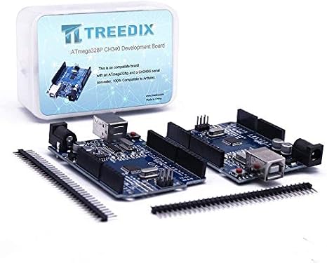 Treedix ATmega328P CH340 開発ボード Arduino UNO R3に対応 スターター用ボードキット 2個