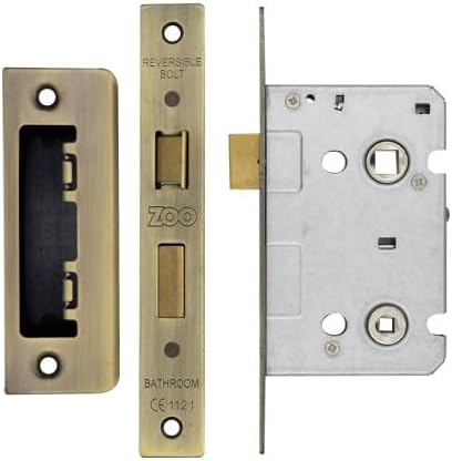 Ironmongery Solutions® 2.5 Inch Bathroom Lock 57mm Centre to Centre Compact Privacy Mortice Lock for Internal Bathroom and Toilet Doors Smooth Action Fixing Included (Florentine Bronze)