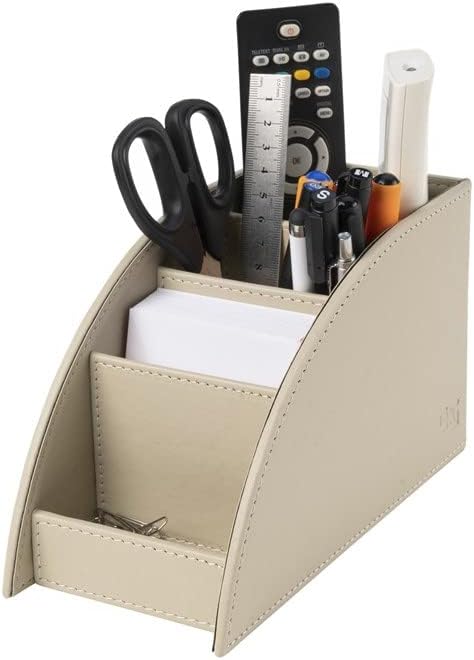 2K Kalemlik ve Kumandalık Suni Deri Masaüstü Organizer 4 Gözlü 21,5X10X12,5 cm