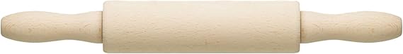 KitchenCraft Revolving Rolling Pin, Small, Beechwood, 23 cm, Beige