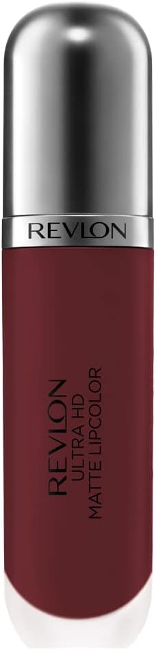 Revlon Ultra HD Matte Lipcolor, Velvety Lightweight Matte Liquid Lipstick in Plum/Berry, Infatuation (675)