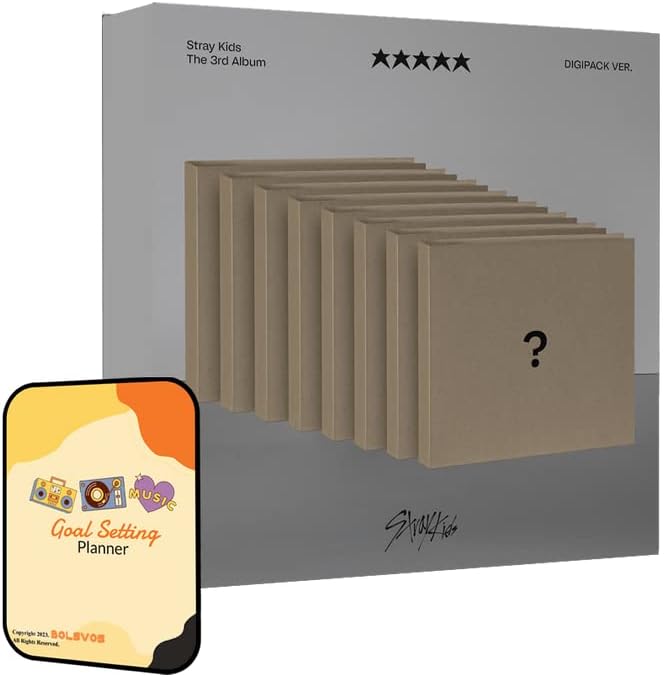 Stray Kids (5-STAR) Album [Digipack ver. (I.N ver.)]+Pre Order Benefits+BolsVos Exclusive K-POP Inspired Digital Merches (Goal Setting Planner, Sticker Pack)