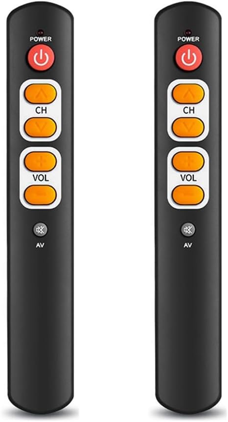 2 Pcs Universal 6 Button Smart Remote Control IR Copy Learning Remote Control for TV, B, DVD, DVB, VCRB