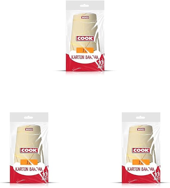 Cook Kağıt Bardak 7 oz 10'lu (Koli İçi 50 Adet) (3 paketi)