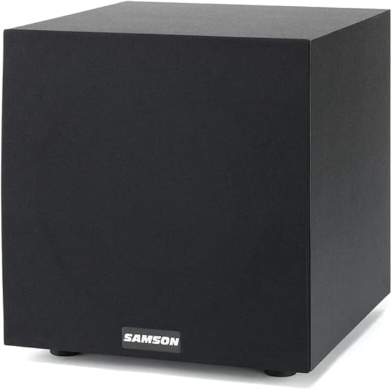 SAMSON MediaOne 10S Active Studio Subwoofer, music production, video, gaming, multimedia (UK-Version)