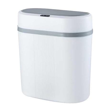 Smart Touchless Bathroom Trash Can, 12L Automatic Motion Sensor Rubbish Can with Lid, Electric Waterproof, Automatic Bathroom Garbage Bin for Kitchen, Office, Toilet, Bedroom