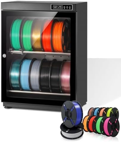 3D Printer Filament Dryer Box, 70L Moisture-Proof Storage, 10-12 Spool Capacity, Humidity Range RH15%-RH60%, Compatible with Nylon, PLA, PETG, ABS, TPU