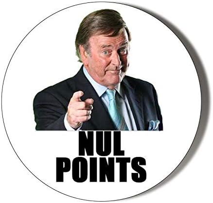 TERRY WOGAN NUL POINTS EUROVISION 58mm novelty badge