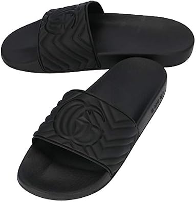 Gucci NERO 601041-JD600-1000 Men's New Rubber Sandals