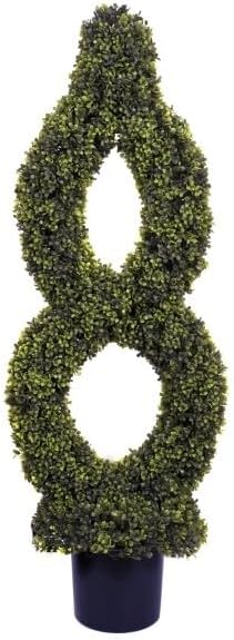 Artificial Single Twist Boxwood Topiary Tree