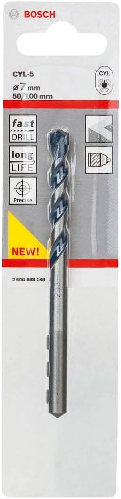 Bosch Professional Accessories Cyl-5 Serısı, Blue Granıte Turbo Beton Matkap Ucu, 7*100 mm [Enerji Sınıfı A]