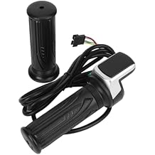Akozon LCD Display Electric Bike Throttle Grip with Switch, Full Twist 6 Cores Speed Controller, 48v Volt 36v for Kids and Adults (48V)