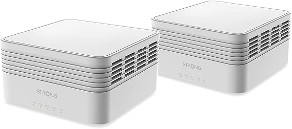 STRONG MESHKITAX3000 Dual Band AX3000 Wifi6 with coverage up to 350㎡, 3 Gigabit Ethernet ports, router mode and access point 2-piece pack. Up to 247 devices