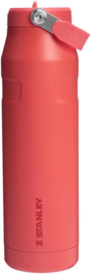 Stanley IceFlow Aerolight Flip Straw 2.0 Pipetli Su Şişesi, Mercan (Hot Coral), 1.06 Litre