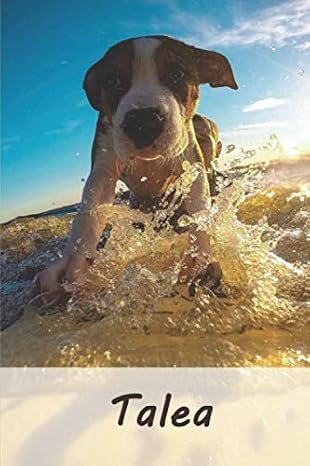 Talea: Tagebuch / Journal Personalisiertes Notizbuch Talea - individuelles Namensbuch mit Hunde Motiv | DIN A5 100 Seiten | liniert